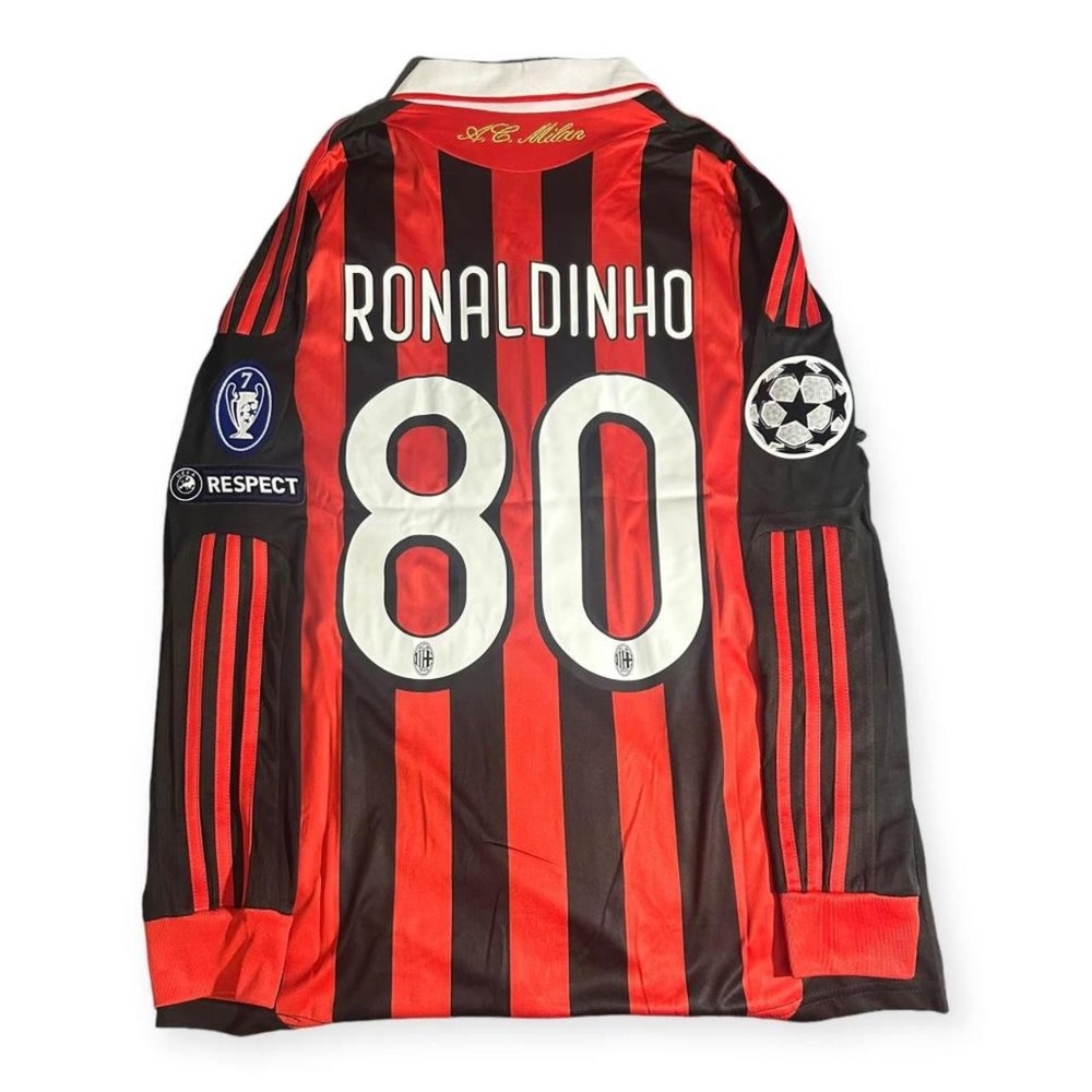 2009/10 AC Milan Ronaldinho Full Sleeve Football soccer jersey